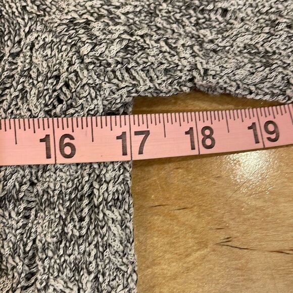 Loft Womens Crew Neck Open Knit Long Sleeve High Low Sweater Gray Size XS - Picture 7 of 8